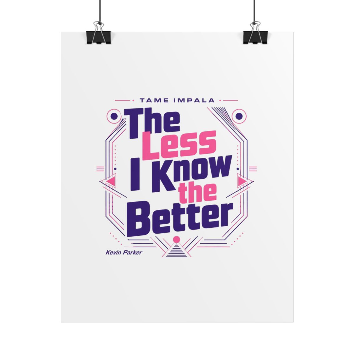 Tame Impala "The Less I Know the Better" Poster