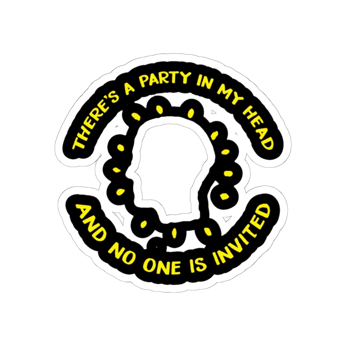 There's party in my head Sticker | Tame Impala